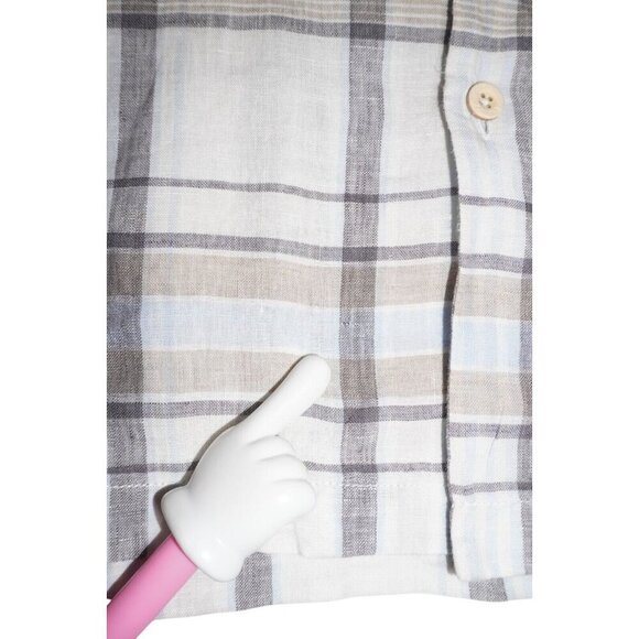 Tommy Bahama 100% Linen Plaid Button Down Shirt Size Large - Picture 6 of 16